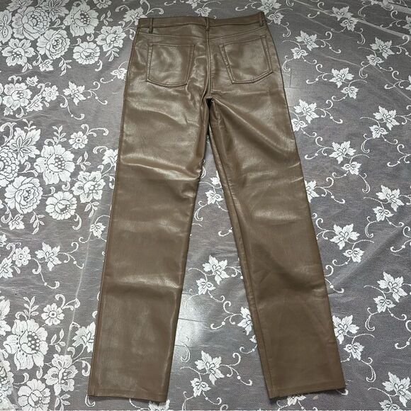 Aritzia Wilfred Melina Straight Leg Vegan Leather Pant Sz 10 - Picture 3 of 14